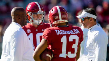 Mac Jones, Tua Tagovailoa, Alabama Crimson Tide. (USA Today)