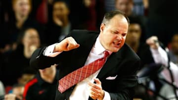 ATHENS, GA - MARCH 03: Georgia basketball head coach Mark Fox of the Georgia Bulldogs reacts to a call during the game against the Kentucky Wildcats at Stegeman Coliseum on March 3, 2015 in Athens, Georgia. (Photo by Kevin C. Cox/Getty Images)