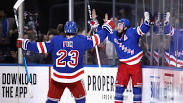 Mika Zibanejad #93 of the New York Rangers . (Photo by Bruce Bennett/Getty Images)