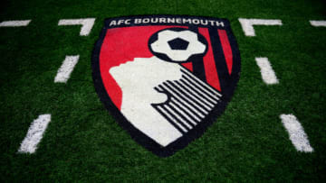 BOURNEMOUTH, ENGLAND - FEBRUARY 03: The AFC Bournemouth logo is seen on the side of the pitch prior to the Premier League match between AFC Bournemouth and Stoke City at Vitality Stadium on February 3, 2018 in Bournemouth, England. (Photo by Harry Trump/Getty Images)