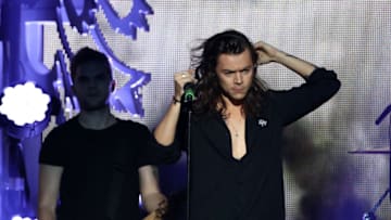 LOS ANGELES, CA - DECEMBER 04: Harry Styles of One Direction performs during the KIIS FMÂs Jingle Ball 2015 presented by Capital One on December 4, 2015 in Los Angeles, California. (Photo by JB Lacroix/WireImage)