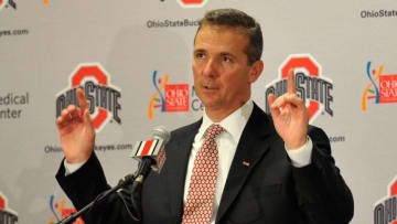 COLUMBUS, OH - NOVEMBER 28: Urban Meyer speaks to the media after being introduced as the new head coach of Ohio State football on November 28, 2011 in Columbus, Ohio. (Photo by Jamie Sabau/Getty Images)