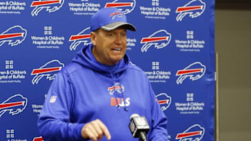 Jun 14, 2016; Orchard Park, NY, USA; Buffalo Bills head coach Rex Ryan speaks to the press after mini-camp at the ADPRO Sports Training Center. Mandatory Credit: Kevin Hoffman-USA TODAY Sports