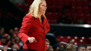 COLLEGE PARK, MD - JANUARY 07: Head coach Brenda Frese of the Maryland Terrapins watches the game against the Northwestern Wildcats at Xfinity Center on January 7, 2017 in College Park, Maryland. (Photo by G Fiume/Maryland Terrapins/Getty Images)