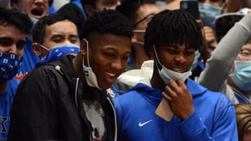 Duke basketball recruiting target GG Jackson and recent Blue Devil pledge Sean Stewart (Rob Kinnan-USA TODAY Sports)