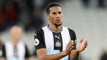 LONDON, ENGLAND - NOVEMBER 02: Isaac Hayden of Newcastle United applauds fans after the Premier League match between West Ham United and Newcastle United at London Stadium on November 02, 2019 in London, United Kingdom. (Photo by Alex Pantling/Getty Images)