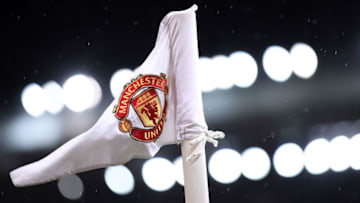Manchester United corner flag (Photo by ALEX PANTLING/POOL/AFP via Getty Images)
