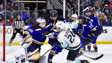 St. Louis Blues goaltender Ville Husso (35)Mandatory Credit: Jeff Curry-USA TODAY Sports