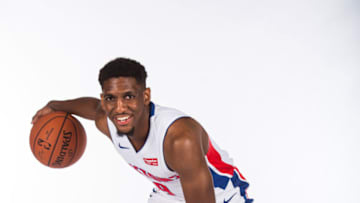 DETROIT, MI - SEPTEMBER 24: Langston Galloway #9 of the Detroit Pistons poses for a portrait at media day on September 24, 2018 at Little Caesars Arena in Detroit, Michigan. NOTE TO USER: User expressly acknowledges and agrees that, by downloading and or using this photograph, User is consenting to the terms and conditions of the Getty Images License Agreement. Mandatory Copyright Notice: Copyright 2018 NBAE (Photo by Chris Schwegler/NBAE via Getty Images)