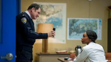 “Pilot” – Amanda Warren stars as Deputy Inspector Regina Haywood, the newly promoted boss of the 74th Precinct in East New York – a working-class neighborhood on the edge of Brooklyn in the midst of social upheaval and the early seeds of gentrification. With family ties to the area, Haywood is determined to deploy creative methods to protect her beloved community with the help of her officers and detectives. But first, she has the daunting task of getting them on board, as some are skeptical of her promotion, and others resist the changes she is desperate to make. Her team includes her mentor, shrewd veteran two-star Chief John Suarez; Marvin Sandeford, a highly respected training officer and expert on the neighborhood; Tommy Killian, a detective with some old-school approaches to policing; Capt. Stan Yenko, Haywood’s gregarious and efficient right hand; Crystal Morales, an intuitive detective who can’t be intimidated; Andre Bentley, a trainee from an upper middle-class background; and ambitious patrol officer Brandy Quinlan, the sole volunteer to live in a local housing project as part of Haywood’s plan to bridge the gap between police and community. Regina Haywood has a vision: she and the squad of the 74th Precinct will not only serve their community – they’ll also become part of it, on the series premiere of EAST NEW YORK, Sunday, Oct. 2 (9:30-10:30 PM, ET/PT) on the CBS Television Network and available to stream live and on demand on Paramount+*, before moving to its regular 9:00-10:00 PM time slot Oct. 9. Series also stars Jimmy Smits, Ruben Santiago-Hudson, Kevin Rankin, Richard Kind, Elizabeth Rodriguez, Olivia Luccardi and Lavel Schley. Photo: Peter Kramer/CBS ©2022 CBS Broadcasting, Inc. All Rights Reserved.