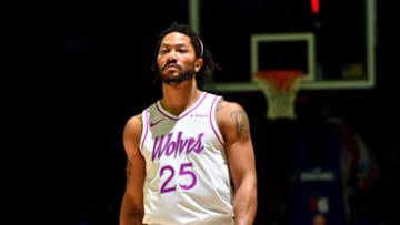 PHILADELPHIA, PA - JANUARY 15: Derrick Rose #25 of the Minnesota Timberwolves. Copyright 2019 NBAE (Photo by Jesse D. Garrabrant/NBAE via Getty Images)