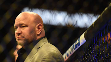 ATLANTA, GEORGIA - APRIL 13: UFC president Dana White stands in the ring during the UFC 236 event at State Farm Arena on April 13, 2019 in Atlanta, Georgia. (Photo by Logan Riely/Getty Images)