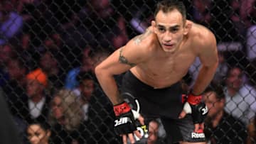 LAS VEGAS, NV - OCTOBER 06: Tony Ferguson eyes his opponent in their lightweight bout during the UFC 229 event inside T-Mobile Arena on October 6, 2018 in Las Vegas, Nevada. (Photo by Josh Hedges/Zuffa LLC/Zuffa LLC)