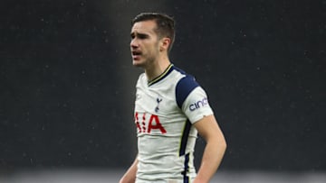LONDON, ENGLAND - JANUARY 28: Harry Winks of Tottenham Hotspur during the Premier League match between Tottenham Hotspur and Liverpool at Tottenham Hotspur Stadium on January 28, 2021 in London, England. Sporting stadiums around the UK remain under strict restrictions due to the Coronavirus Pandemic as Government social distancing laws prohibit fans inside venues resulting in games being played behind closed doors. (Photo by Catherine Ivill/Getty Images)