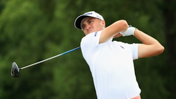 HARTFORD, WI - JUNE 17: Justin Thomas of the United States plays his shot from the 17th tee during the third round of the 2017 U.S. Open at Erin Hills on June 17, 2017 in Hartford, Wisconsin. (Photo by Andrew Redington/Getty Images)