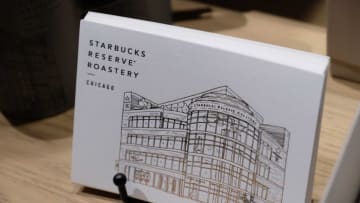 Merchandise for sale at the Starbucks Reserve Roastery Chicago.Xxx Mechandise At The Starbucks Reserve Roastery Chicago On Nov 12 2019 Jpg Usa Il