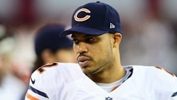 Dec. 23, 2012; Glendale, AZ, USA: Chicago Bears quarterback Jason Campbell against the Arizona Cardinals at University of Phoenix Stadium. The Bears defeated the Cardinals 28-13. Mandatory Credit: Mark J. Rebilas-USA TODAY Sports