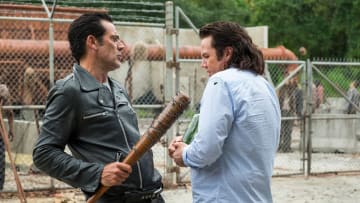 Negan (Jeffrey Dean Morgan) and Eugene Porter (Josh McDermitt) in Episode 11Photo by Gene Page/AMC