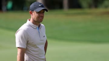 AUGUSTA, GEORGIA - NOVEMBER 15: Rory McIlroy of Northern Ireland stands on the 14th hole during the final round of the Masters at Augusta National Golf Club on November 15, 2020 in Augusta, Georgia. (Photo by Rob Carr/Getty Images)