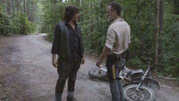 Andrew Lincoln as Rick Grimes, Norman Reedus as Daryl Dixon - The Walking Dead _ Season 9, Episode 4 - Photo Credit: Gene Page/AMC