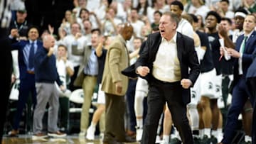 EAST LANSING, MI - FEBRUARY 15: Head Coach Tom Izzo of the Michigan State Spartans watches the game between the Maryland Terrapins and the Michigan State Spartans at Breslin Center on February 15, 2020 in East Lansing, Michigan. (Photo by G Fiume/Maryland Terrapins/Getty Images)