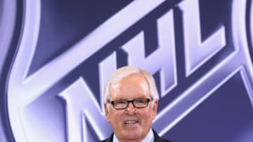 LAS VEGAS, NV - JUNE 22: New Las Vegas NHL franchise owner Bill Foley addresses the media during the Board Of Governors Press Conference prior to the 2016 NHL Awards at Encore Las Vegas on June 22, 2016 in Las Vegas, Nevada. The NHL's board of governors approved expanding to Las Vegas, making the franchise the 31st team in the league. The team will start play during the 2017-18 season and play at the newly built T-Mobile Arena. (Photo by Bruce Bennett/Getty Images)