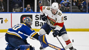 St. Louis Blues goaltender Jordan Binnington (50)Mandatory Credit: Jeff Curry-USA TODAY Sports