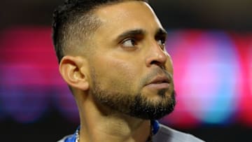 Kansas City Royals second baseman Omar Infante (14) walks to the dugout after a ground out - Mandatory Credit: Jayne Kamin-Oncea-USA TODAY Sports