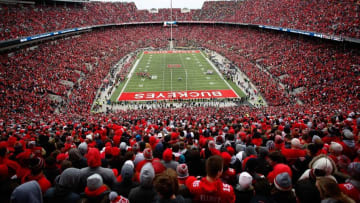 Nov 26, 2016; Columbus, OH, USA; General view of Ohio Stadium while hosting the largest crowd in stadium history against the Michigan Wolverines in 2016. Ohio State won 30-27. Mandatory Credit: Joe Maiorana-USA TODAY Sports