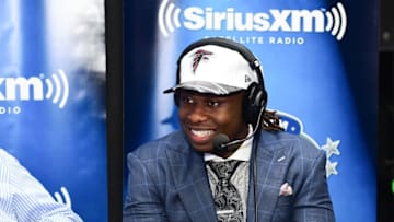 PHILADELPHIA, PA - APRIL 27: Takkarist McKinley of UCLA visits the SiriusXM NFL Radio talkshow after being picked