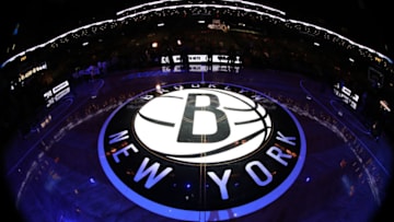 BROOKLYN, NY - JANUARY 15: A generic view of center court at Barclays Center before the game between the Brooklyn Nets and the New York Knicks on January 15, 2018 at Barclays Center in Brooklyn, New York. NOTE TO USER: User expressly acknowledges and agrees that, by downloading and or using this Photograph, user is consenting to the terms and conditions of the Getty Images License Agreement. Mandatory Copyright Notice: Copyright 2018 NBAE (Photo by Nathaniel S. Butler/NBAE via Getty Images)