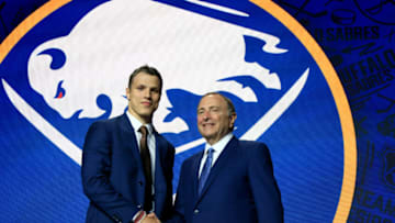 MONTREAL, QUEBEC - JULY 07: Jiri Kulich is drafted by the Buffalo Sabres during Round One of the 2022 Upper Deck NHL Draft at Bell Centre on July 07, 2022 in Montreal, Quebec, Canada. (Photo by Bruce Bennett/Getty Images)