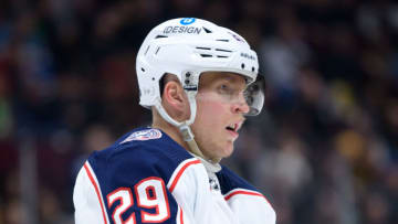 VANCOUVER, CANADA - JANUARY 27: Patrik Laine #29 of the Columbus Blue Jackets waits for a face-off during the second period of their NHL game against the Vancouver Canucks at Rogers Arena on January 27, 2023 in Vancouver, British Columbia, Canada. (Photo by Derek Cain/Getty Images)