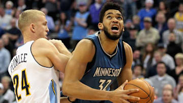 DENVER, CO - FEBRUARY 15: Karl-Anthony Towns