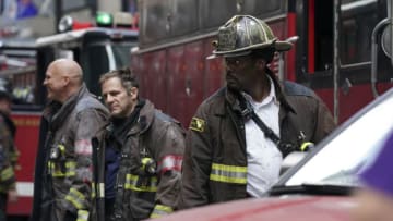 CHICAGO FIRE -- "Going to War" Episode 702 -- Pictured: (l-r) Tony Ferraris as Tony, Eamonn Walker as Chief Boden -- (Photo by: Elizabeth Morris/NBC)