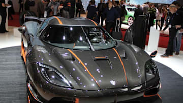 GENEVA, SWITZERLAND - MARCH 04: Koenigsegg Agera RS automobile, produced by Koenigsegg Automotive AB, stands on display at the press day of the 85th Geneva International Motor Show in Geneva, Switzerland, on March 4, 2015. The International Geneva Motor Show opens to the public on March 5, and will showcase the latest models from the world's top automakers. (Photo by Fatih Erel/Anadolu Agency/Getty Images)