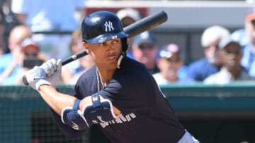 LAKELAND, FL - MARCH 06: Giancarlo Stanton