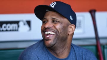 SAN FRANCISCO, CA - APRIL 26: New York Yankees starting pitcher CC Sabathia (52) in the dugout prior to the Major League Baseball game between the New York Yankees and the San Francisco Giants at Oracle Park on April 26, 2019 in San Francisco, CA. (Photo by Cody Glenn/Icon Sportswire via Getty Images)