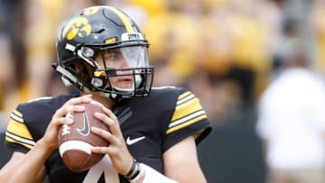 IOWA CITY, IOWA- SEPTEMBER 2: Quarterback Nathan Stanley