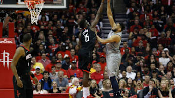 HOUSTON, TX - APRIL 15: Karl-Anthony Towns. (Photo by Tim Warner/Getty Images)