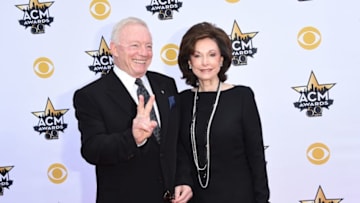 ARLINGTON, TX - APRIL 19: Dallas Cowboys Owner, President and General Manager Jerry Jones (L) and Gene Jones attend the 50th Academy of Country Music Awards at AT