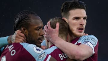 Declan Rice and Michail Antonio of West Ham United (Photo by Joe Prior/Visionhaus via Getty Images)