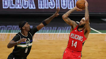 Brandon Ingram #14 of the New Orleans Pelicans (Photo by Stacy Revere/Getty Images)