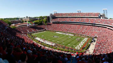 Apr 16, 2016; Athens, GA, USA; General view of Sanford Stadium during the first half of the Georgia Bulldogs Spring Game at Sanford Stadium. Mandatory Credit: Brett Davis-USA TODAY Sports