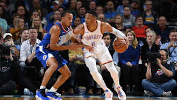 Russell Westbrook, OKC Thunder (Photo by Andrew D. Bernstein/NBAE via Getty Images)