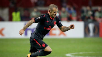 BELGRADE, SERBIA - OCTOBER 19: Jack Wilshere of Arsenal in action during the UEFA Europa League group H match between Crvena Zvezda and Arsenal FC at Rajko Mitic Stadium on October 19, 2017 in Belgrade, Serbia. (Photo by Srdjan Stevanovic/Getty Images)