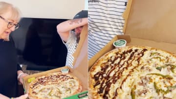Papa Johns celebrates Donna Kelce with a special Big Game pizza deal, photo provided by Papa Johns