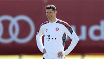 Bayern Munich striker Robert Lewandowski wants to join Barcelona in summer. (Photo by Alexander Hassenstein/Getty Images)