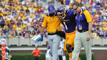 GREENVILLE, NC - SEPTEMBER 16: Defensive back Tim Irvin