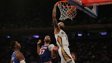 New Orleans Pelicans small forward Brandon Ingram (14) dunks against New York Knicks Credit: Brad Penner-USA TODAY Sports